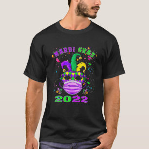 Mask And Face Mask Funny Mardi Gras 2022 T-Shirt