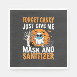 Mask and Sanitizer Halloween Ghost Design_1 Napkin