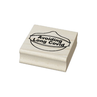 Mask Avoiding Long Covid 2x2" rubber stamp