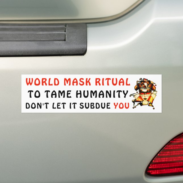 Mask Bumper Sticker (On Car)