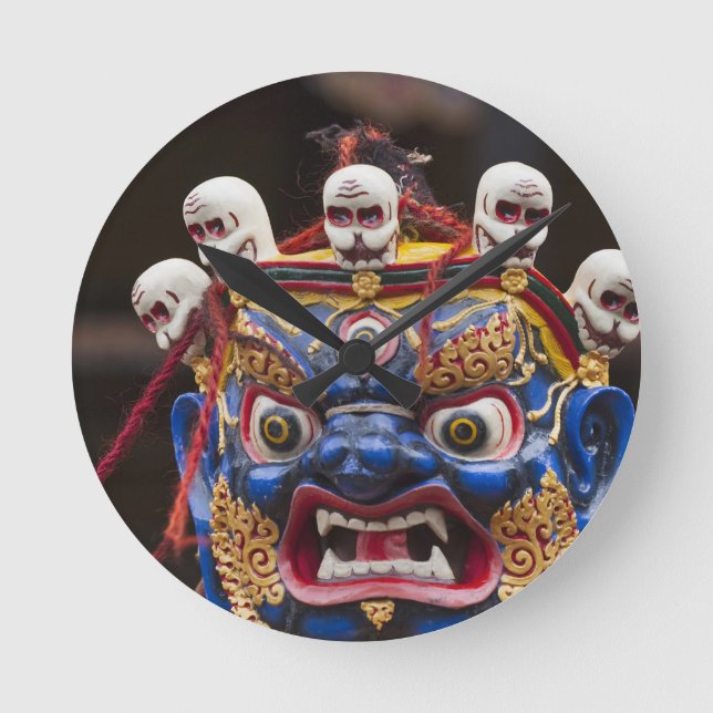 Mask dance performance at Tshechu Festival 2 Round Clock (Front)