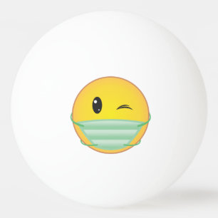 Mask Emoji Ping Pong Ball