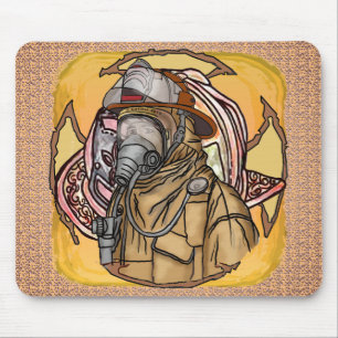 Mask Firefighter   Mouse Pad