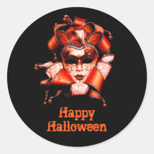 Mask Halloween Classic Round Sticker