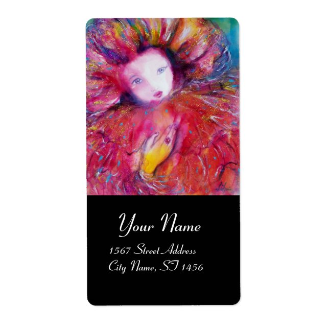 MASK IN  RED Venetian Masquerade Black (Front)