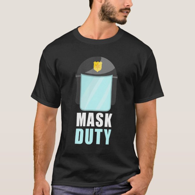 Mask Light Police Mask Mouthguard Helmet T-Shirt (Front)