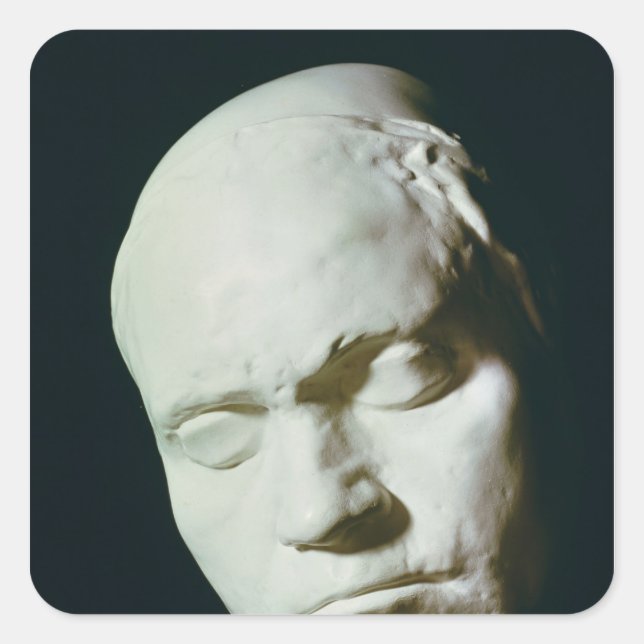 Mask of Beethoven,taken from life at the age of Square Sticker (Front)