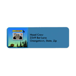 Mask of Old Man, Witch & Pumpkin Address Labels