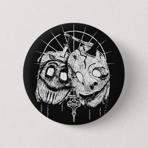 Mask of Pain Occult Streetwear 6 Cm Round Badge