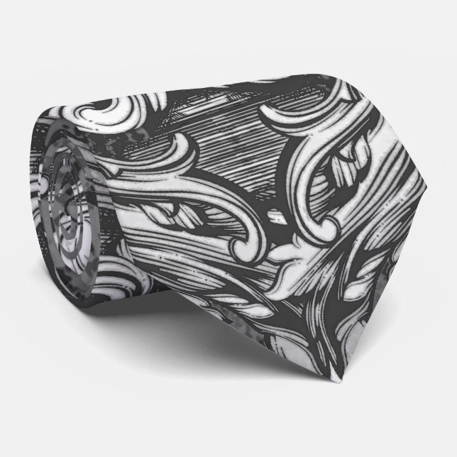 Mask of samurai Neck Tie (Rolled)