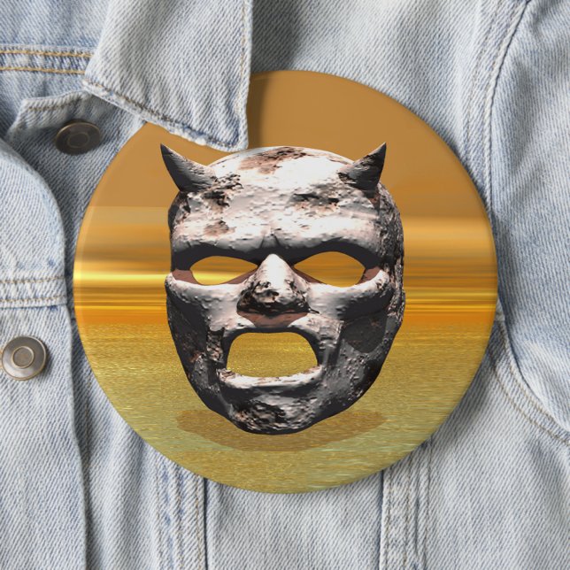 Mask of Stone Button (In Situ)