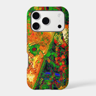 Mask party or carnival of paints, orange and green
