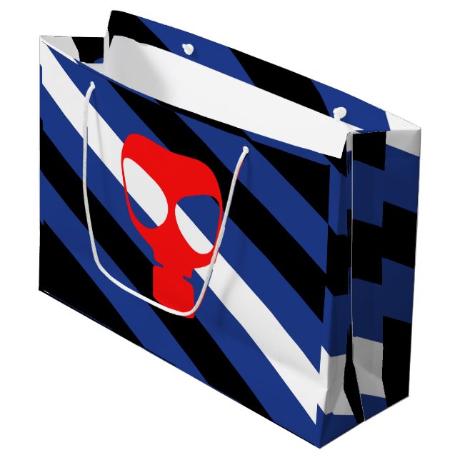Mask Pride Flag Large Gift Bag (Front Angled)