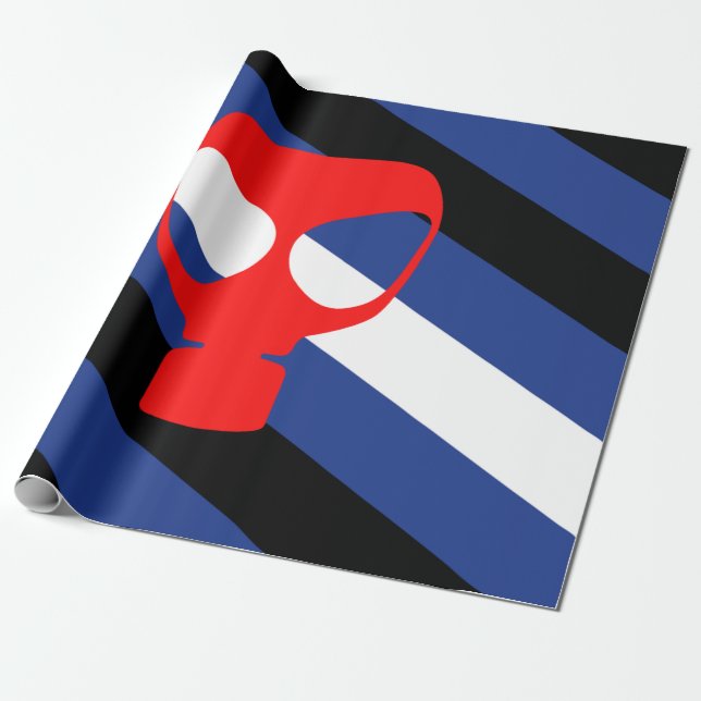 Mask Pride Flag Wrapping Paper (Unrolled)
