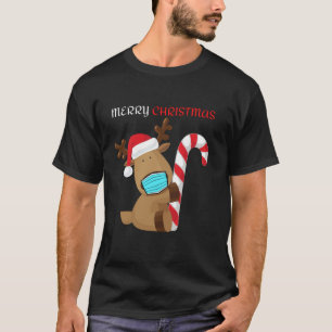 Mask Reindeer Christmas Shirt Christmas Reindeer C