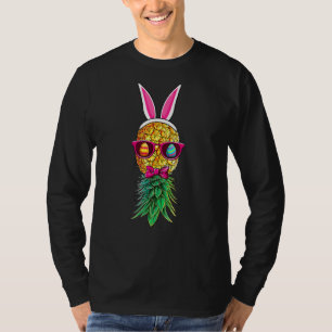 Mask Swinger Upside Down Pineapple Bunny Easter Da T-Shirt