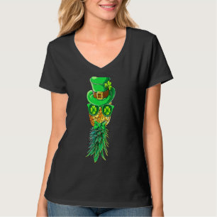 Mask Swinger Upside Down Pineapple St Patrick's Da T-Shirt