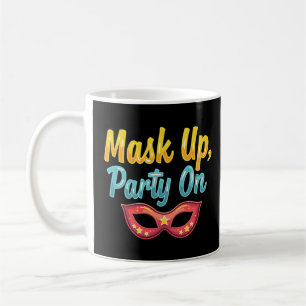 Mask Up, Party On – PURIM Holiday Fun Women"s Coffee Mug