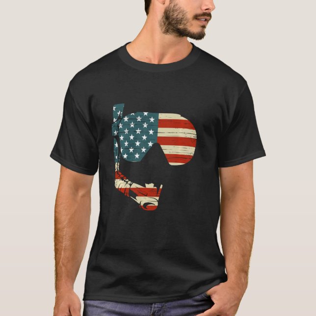 Mask Usa Diver Divers Snorkelling Swim Dive Sea Di T-Shirt (Front)
