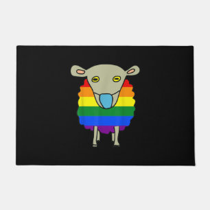 Mask-Wearing Sheep Colourful Sheep Present Doormat