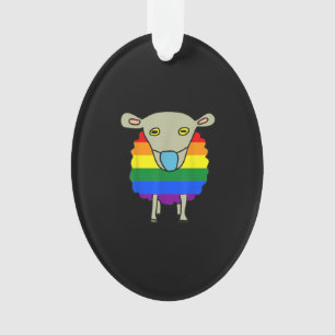 Mask-Wearing Sheep Colourful Sheep Present Ornament