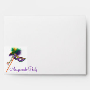 Mask White Masquerade Party Envelope