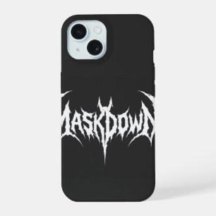 Maskdown Spiky Lettering Bat Wings Metal Logo iPhone 15 Case
