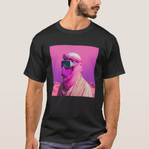 Masked Arab in a Vaporwave Desert Retrowave style T-Shirt