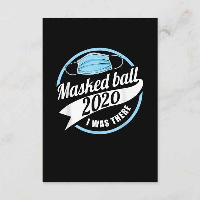 Masked Ball 2020 Prom Mask Respirator High School Enclosure Card (Front)
