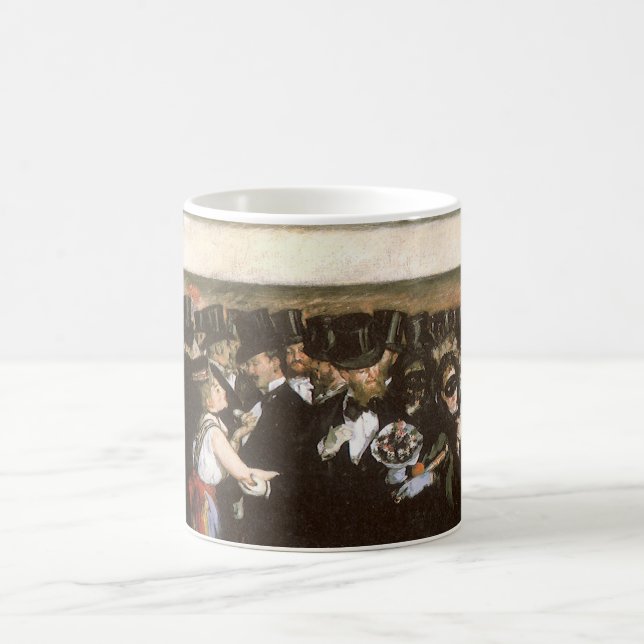 Masked Ball at the Opera by Edouard Manet Coffee Mug (Center)