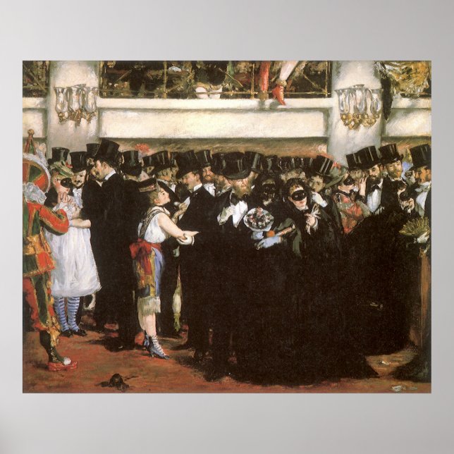 Masked Ball at the Opera by Edouard Manet Poster (Front)