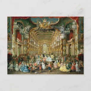 Masked Ball in the Hoftheater, Bonn, 1754 Postcard