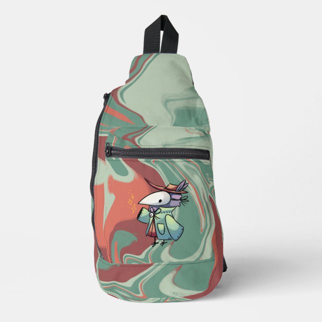 Masked bird sling bag (Front)