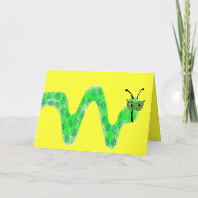 Masked Bookworm Card (Front)