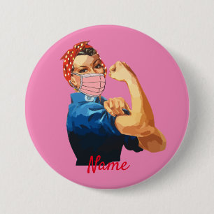 Masked Female Empowerment Thunder_Cove 7.5 Cm Round Badge