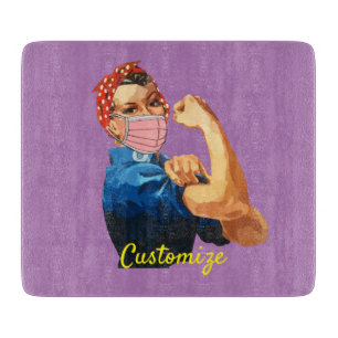 Masked Female Empowerment Thunder_Cove Cutting Board