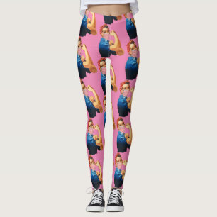 Masked Female Empowerment Thunder_Cove  Leggings