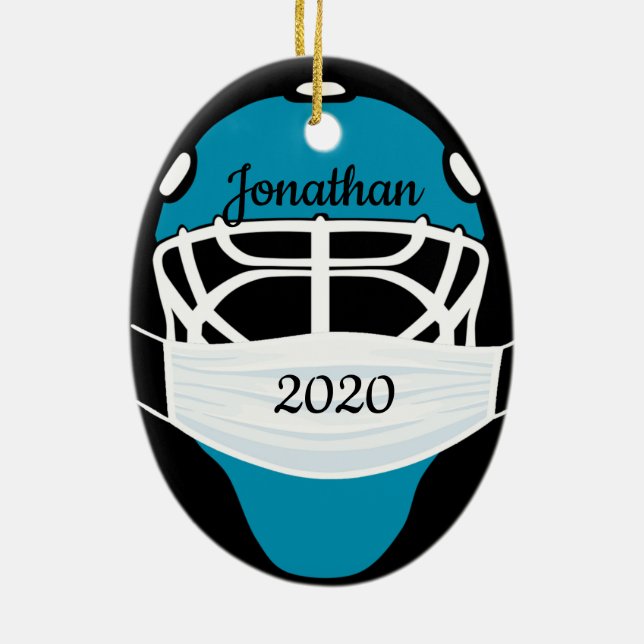 Masked Hockey Mask Ornament (Back)