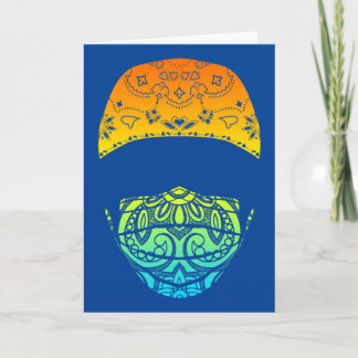 masked in paisley card