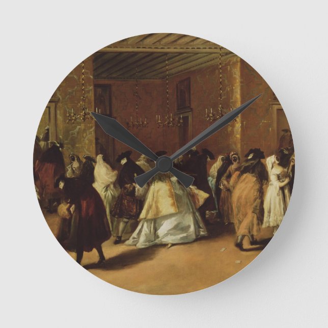 Masked Meeting Round Clock (Front)