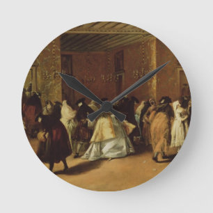Masked Meeting Round Clock