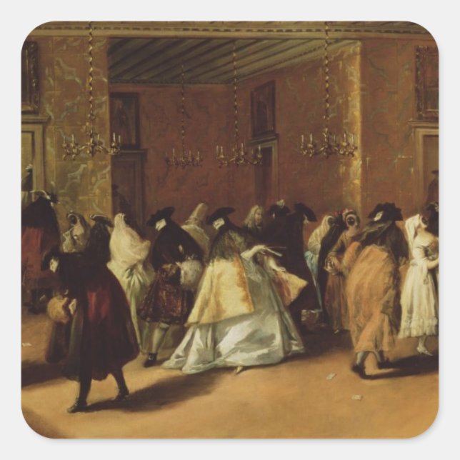 Masked Meeting Square Sticker (Front)