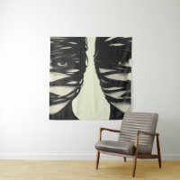 Masked Mystery: Dual Wrapped Faces Art