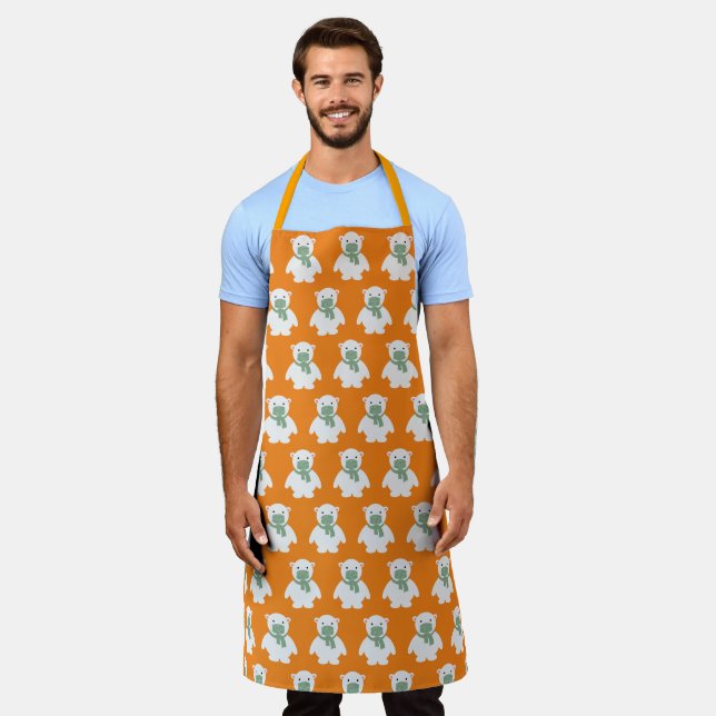 Masked Polar Bear Apron (Worn)