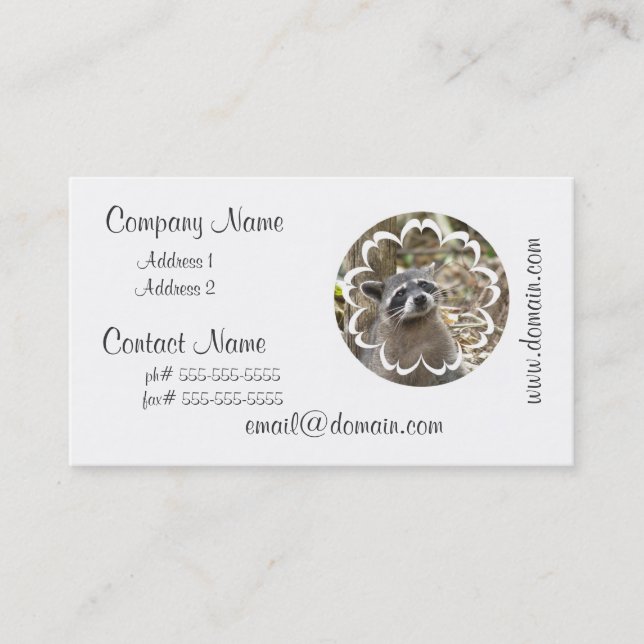 Masked Racoon Business Card (Front)