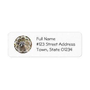 Masked Racoon Mailing Label