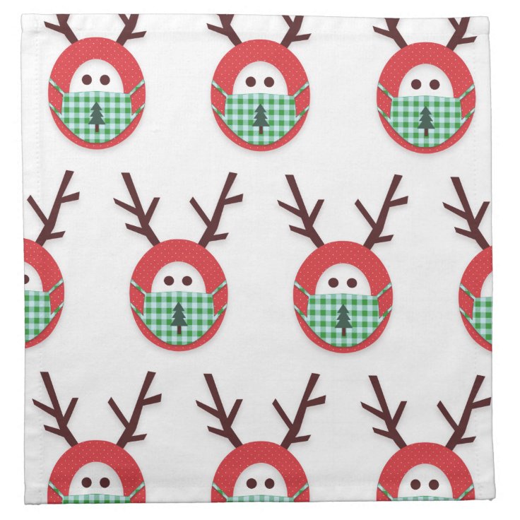 Masked Reindeer Humorous Holiday Cocktail Napkins Zazzle