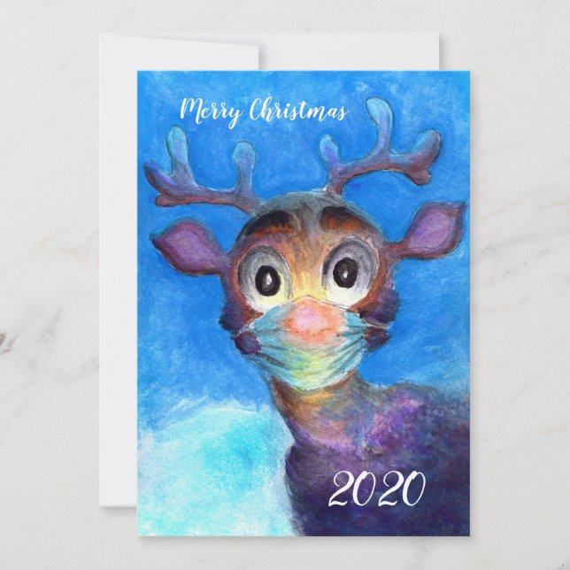 Masked Rudolph Christmas Card (Front)
