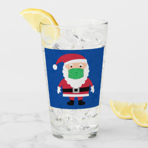 Masked Santa Glass