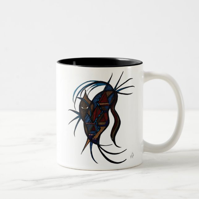Masked Spirit Two-Tone Coffee Mug (Right)